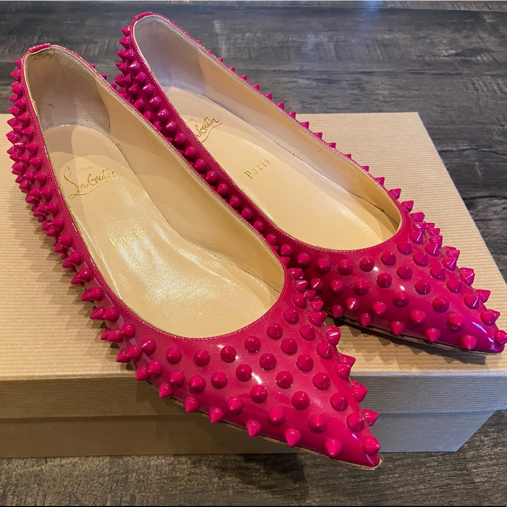100% authentic CL flat size37 pink 9/10new